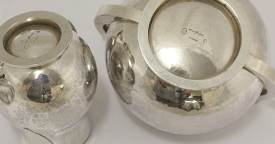 Lot 480 - A Danish four-piece coffee and tea service