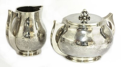Lot 480 - A Danish four-piece coffee and tea service