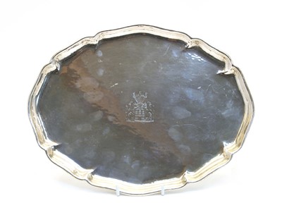 Lot 141 - A continental .830 standard oval salver