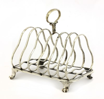Lot 17 - A Victorian six-division toast rack