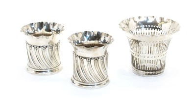 Lot 309 - A pair of Victorian silver vases