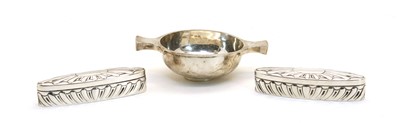 Lot 154 - A pair of Victorian silver oval dressing table pin boxes
