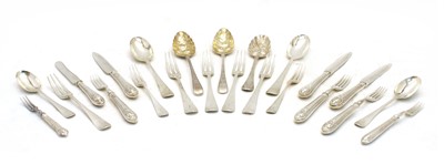 Lot 373 - A pair of William IV silver berry spoons