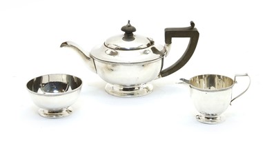 Lot 312 - A George V silver batchelor's tea set