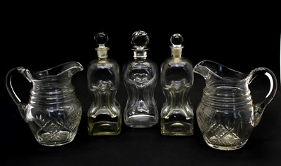 Lot 568 - A decanter with silver collar