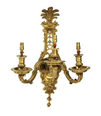 Lot 319 - A 19th century gilded classical wall light