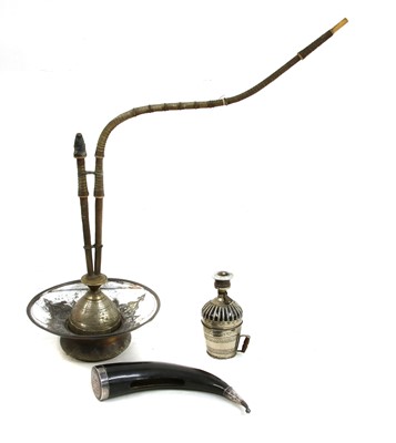 Lot 265 - A silver plated Islamic food bowl with decorative engraving