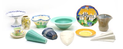 Lot 337 - Clarice Cliff, 'Spring Crocus' coffee can
