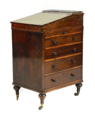 Lot 770 - A Victorian rosewood davenport