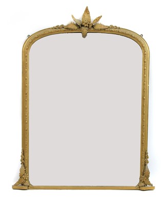 Lot 797 - A Victorian gilt gesso overmantel mirror