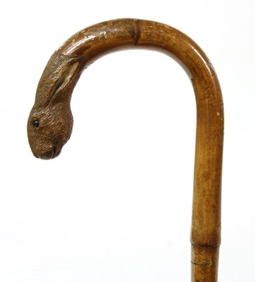 Lot 761 - A Swaine & Adeney hare walking stick