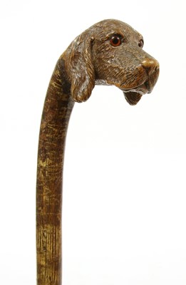 Lot 758 - A Brigg spaniel's head walking stick