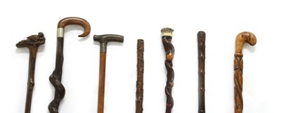 Lot 35 - Seven walking sticks