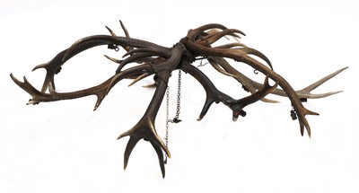 Lot 793 - A large stag antler electrolier