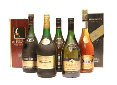 Lot 1005 - Assorted Cognac to include Bisquit, VSOP, old bottling, one bottle, plus six others