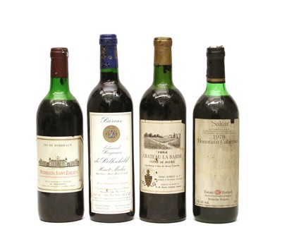 Lot 1006 - Assorted Wines to include Chateau La Barde, Henri Moreau & Cie, 1964