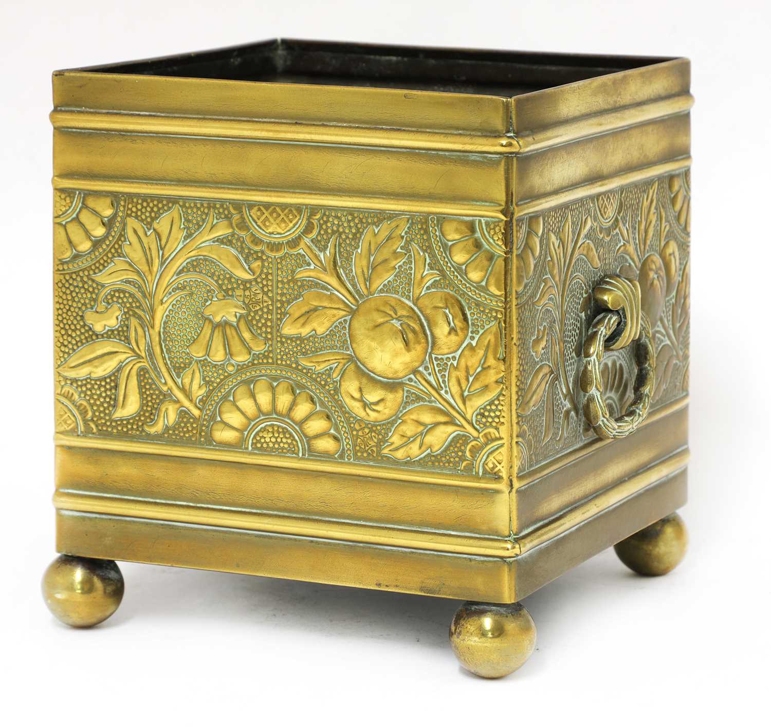 Lot 38 - An Aesthetic brass bough pot