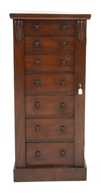 Lot 790 - A Victorian mahogany seven drawer Wellington chest