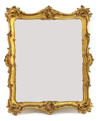 Lot 836 - A gilt framed rectangular rococo style mirror
