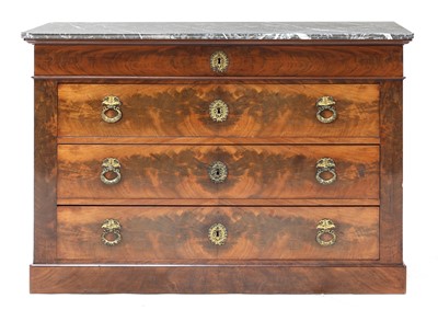 Lot 266 - A Biedermeier mahogany commode