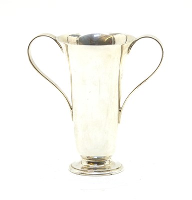 Lot 35 - A Tiffany & Co twin handled silver specimen vase