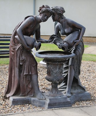 Lot 924 - A large bronze figural water feature