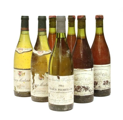 Lot 994 - Assorted white wine to include Moillard, Puligny-Montrachet, 1982