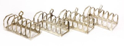 Lot 18 - A set of four silver toast racks