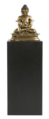 Lot 449 - A large gilt-bronze Thai Buddha