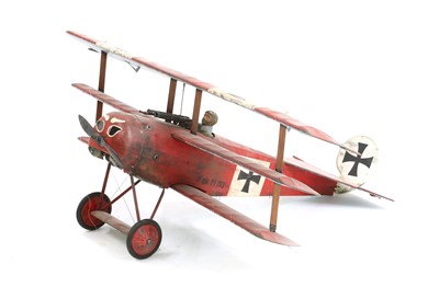 Lot 617 - A  wood and canvas model of a Fokker DR-1 triplane
