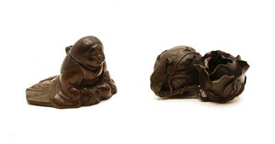 Lot 235 - A Japanese bronze brush washer