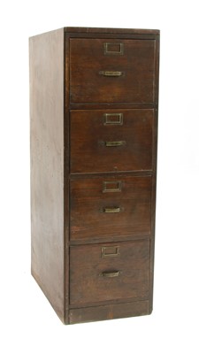 Lot 893 - A four drawer oak filing cabinet