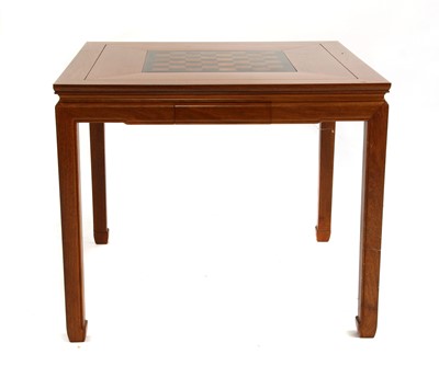 Lot 575A - A contemporary Chinese hardwood games table