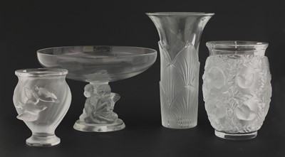 Lot 298 - Four Lalique clear and frosted items