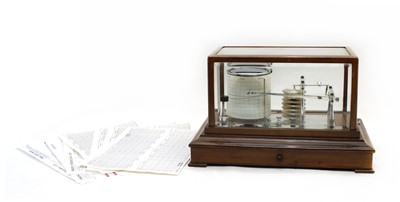 Lot 161 - An early 20th century mahogany cased barograph