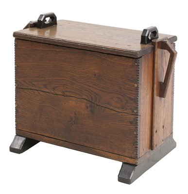 Lot 264 - An Arts and Crafts Cotswold School oak log box