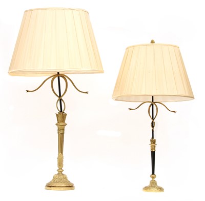 Lot 59 - A French ormolu table lamp