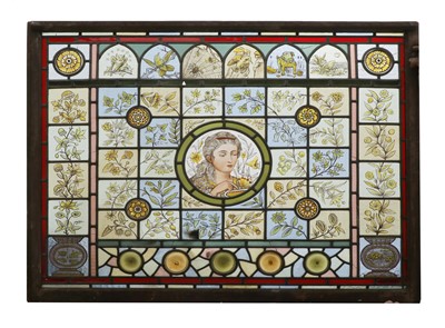 Lot 35 - An Arts and Crafts stained glass panel