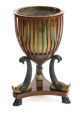 Lot 277 - A French Empire mahogany jardiniére