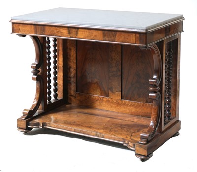 Lot 58 - A Victorian rosewood console table
