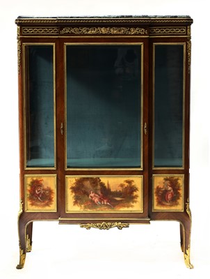 Lot 863 - A French Transitional-style kingwood and ormolu mounted vitrine
