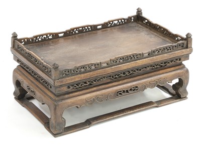 Lot 342 - A Chinese hardwood stand