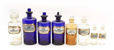 Lot 260 - 14 chemist's bottles