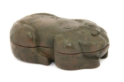 Lot 242 - A Chinese stoneware inkstone and cover