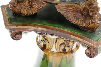 Lot 6 - A pair of Doulton Lambeth stoneware jardinières on stands