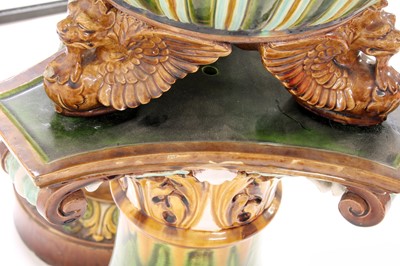 Lot 6 - A pair of Doulton Lambeth stoneware jardinières on stands