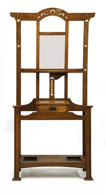 Lot 75 - An Arts & Crafts oak 'Kensington' hall stand