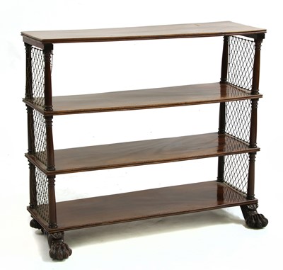 Lot 329 - A Regency mahogany open dwarf bookcase