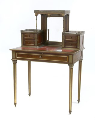 Lot 614 - A rosewood (probably) bonheur de jour
