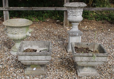 Lot 687 - A composite stone Campana urn on stand